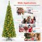 6.5 ft Slim Pencil Christmas Tree with 250 Warm White LED Lights and 708 PVC Tips